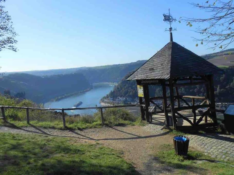 #1 Studioapartment Mit Loreleyblick Direkt An Der Schoensten Etappe Des Rheinsteigs Patersberg ภายนอก รูปภาพ